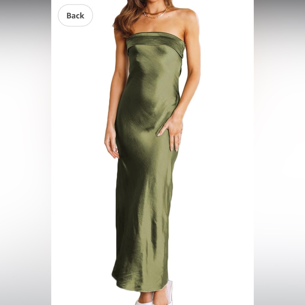 Elegant Olive Green Maxi Dress